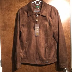 Emporio Armani Brown Suede Outwear